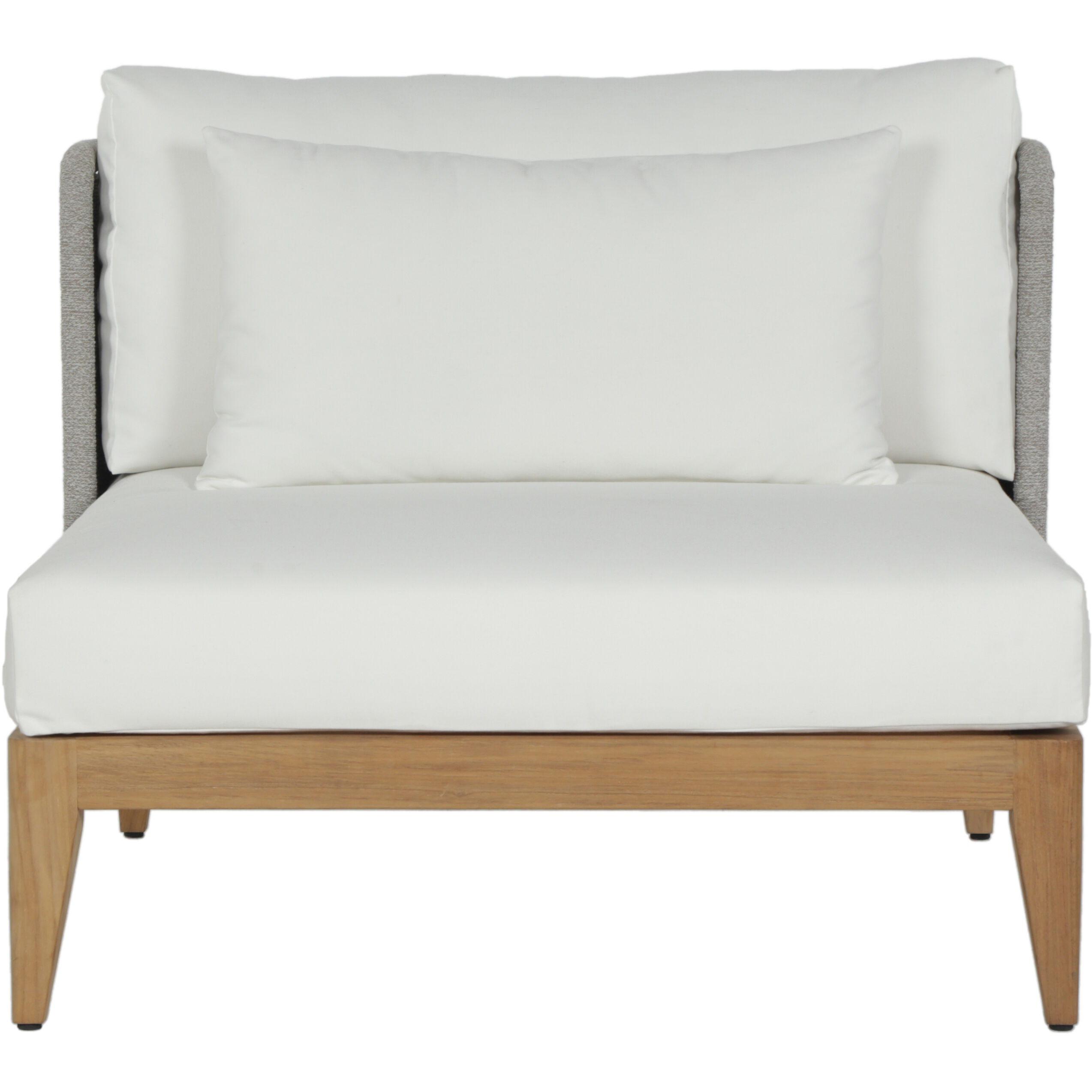 Ibiza Natural / Stinson White Outdoor Armless Chair